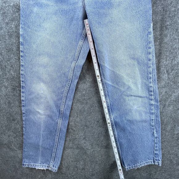 Vintage L.L.Bean Jeans Womens 6P Blue Denim Straight Taper Ripped Distressed - Picture 9 of 10